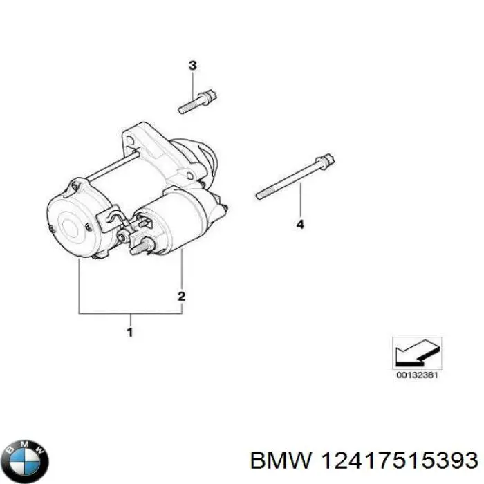 Втягивающее реле стартера 12417515393 BMW