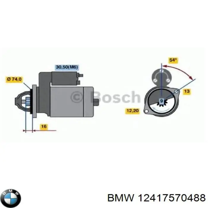 Стартер двигателя BMW 12417570488