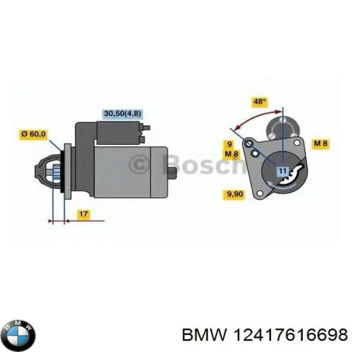 Купить 12417616698 BMW Стартер