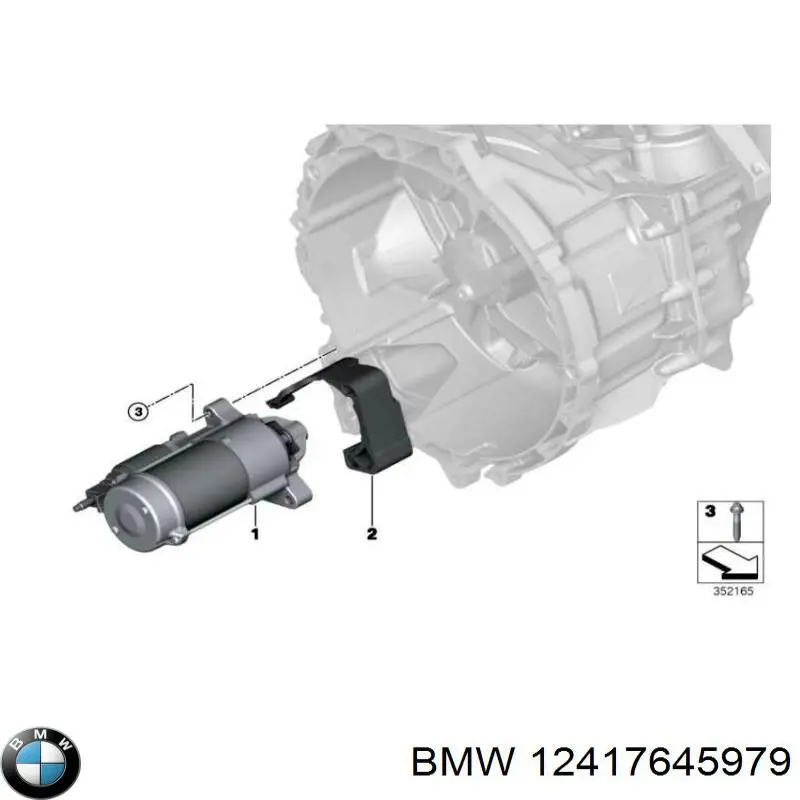 12417645979 BMW motor de arranco