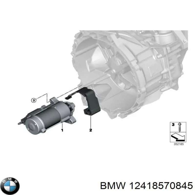 12418570845 BMW motor de arranco
