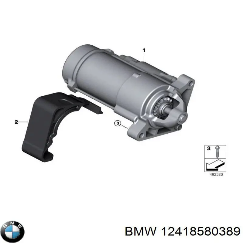 12418580389 BMW motor de arranco