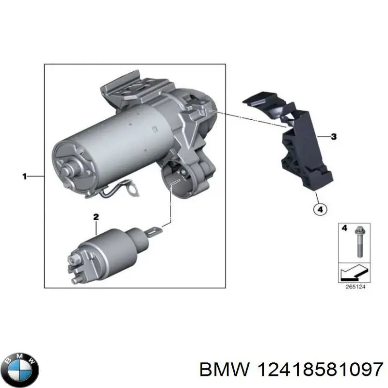 12418581097 BMW motor de arranco