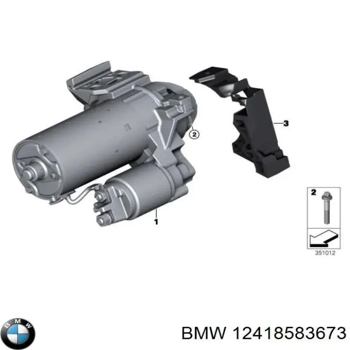 12418583673 BMW motor de arranco