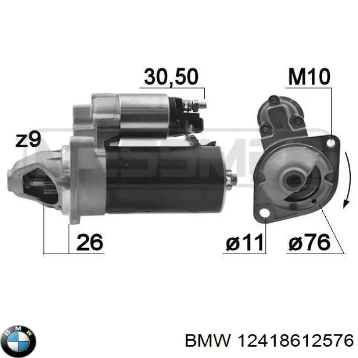 Купить 12418612576 BMW Стартер
