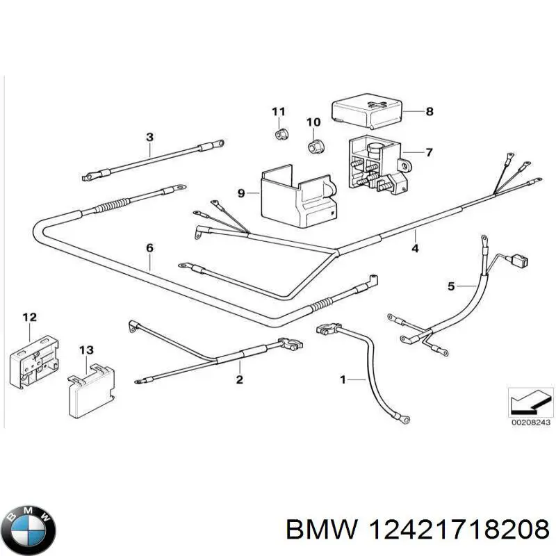 Молдинг заднего стекла BMW 12421718208