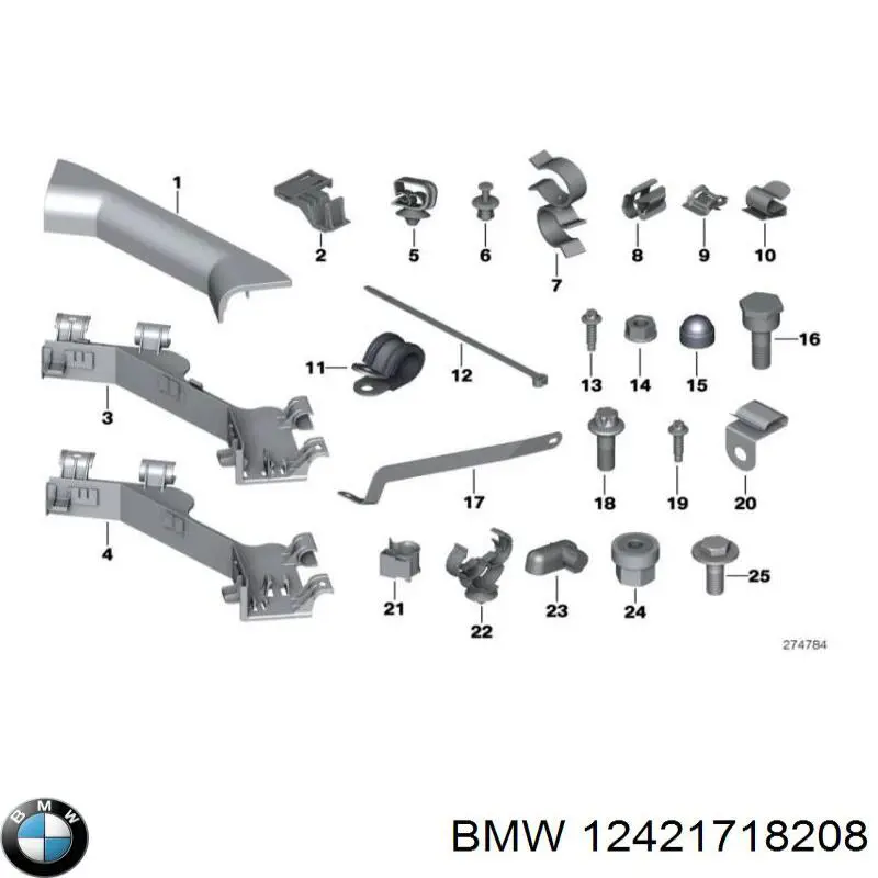 Молдинг стекла заднего BMW 12421718208 цена, от 9.17 USD