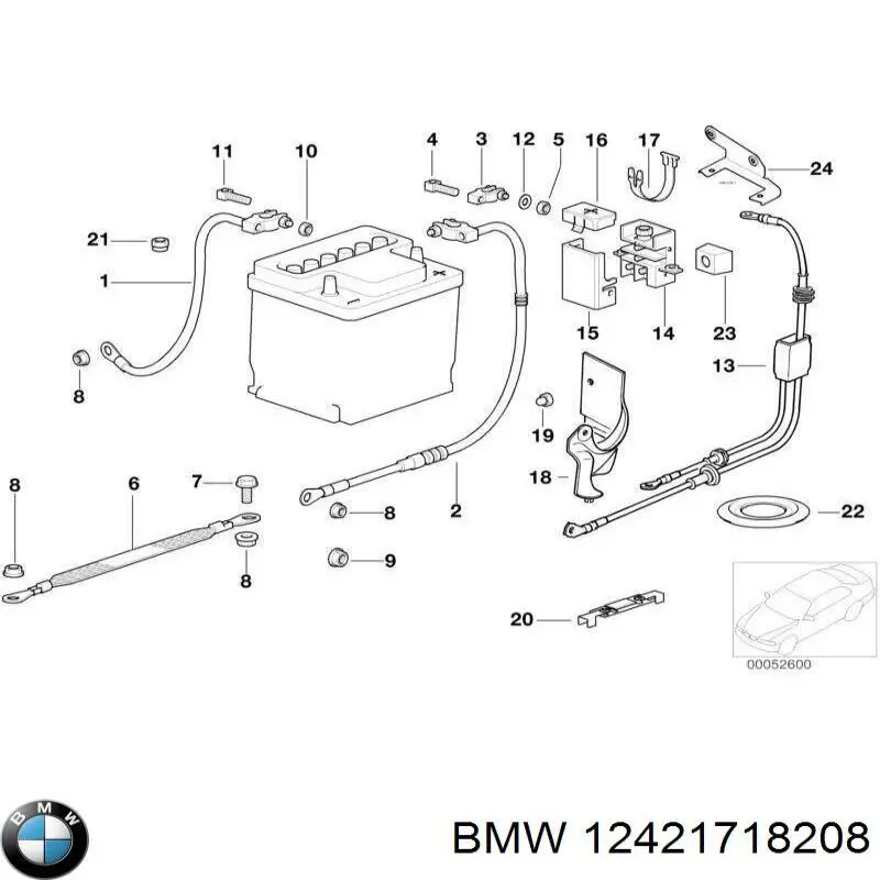 Купить 12421718208 BMW Молдинг стекла заднего