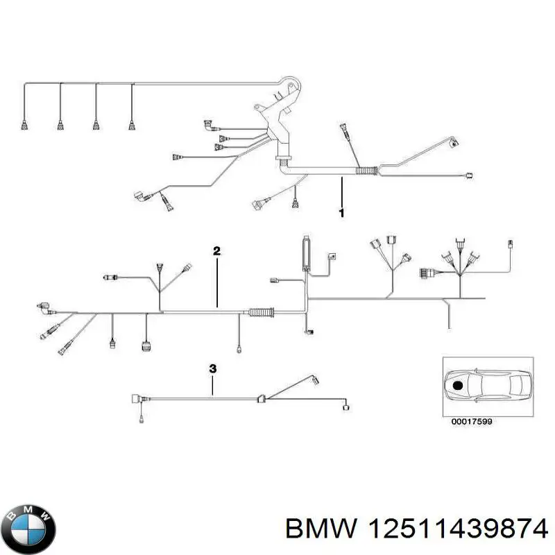12511439874 BMW Жгут проводов моторного отсека