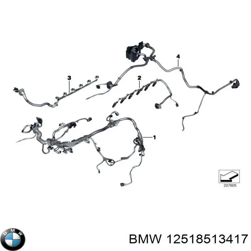 12518513417 BMW Жгут проводов моторного отсека
