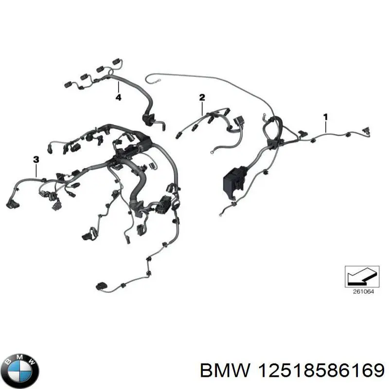 12518586169 BMW Жгут проводов моторного отсека