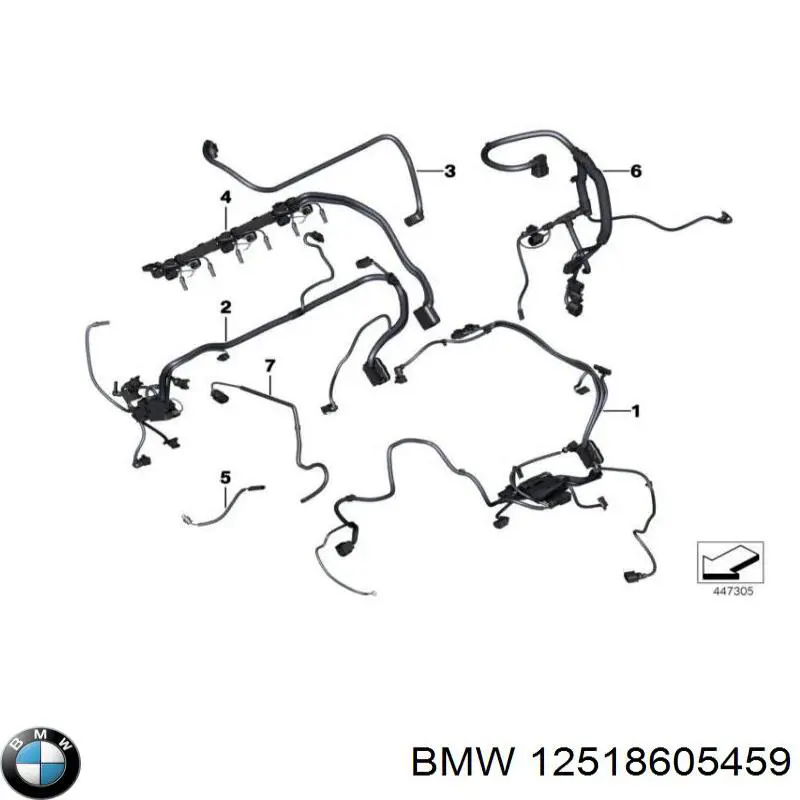12517641655 BMW Жгут проводов моторного отсека