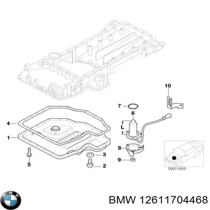 Sensor do nível de óleo de motor para BMW 7 (E32)