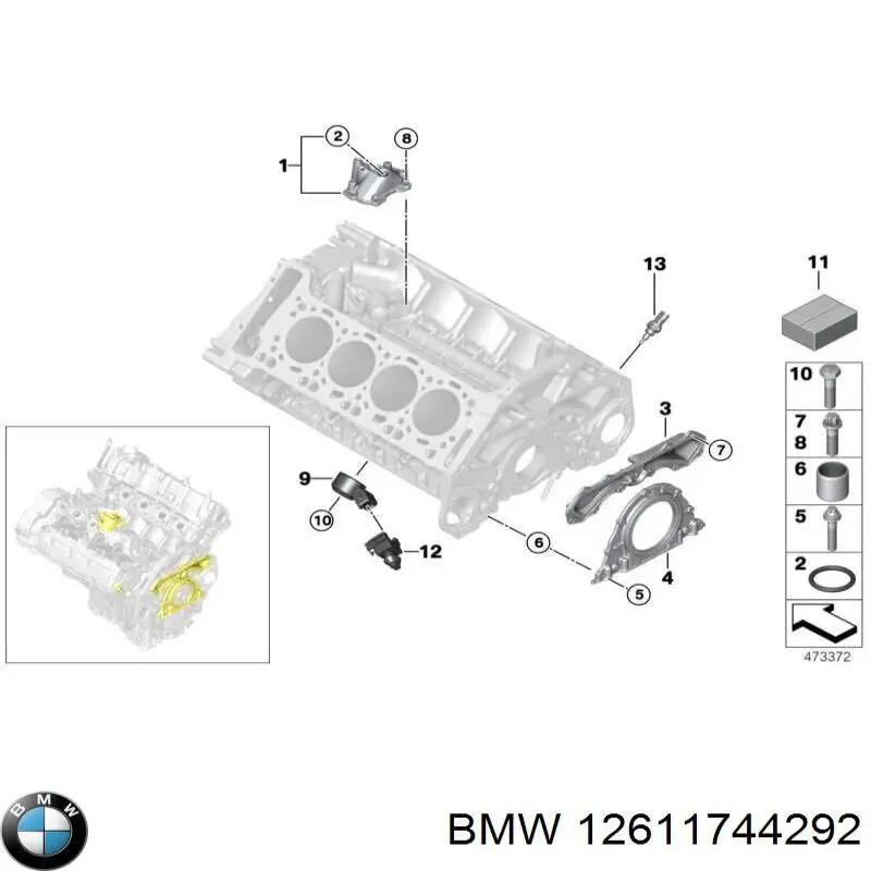 Кольцо уплотнительное датчика уровня масла BMW 12611744292