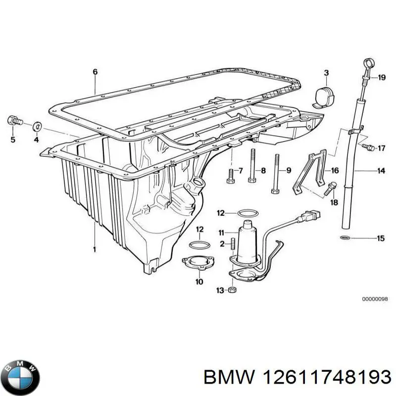Датчик уровня масла двигателя BMW 12611748193