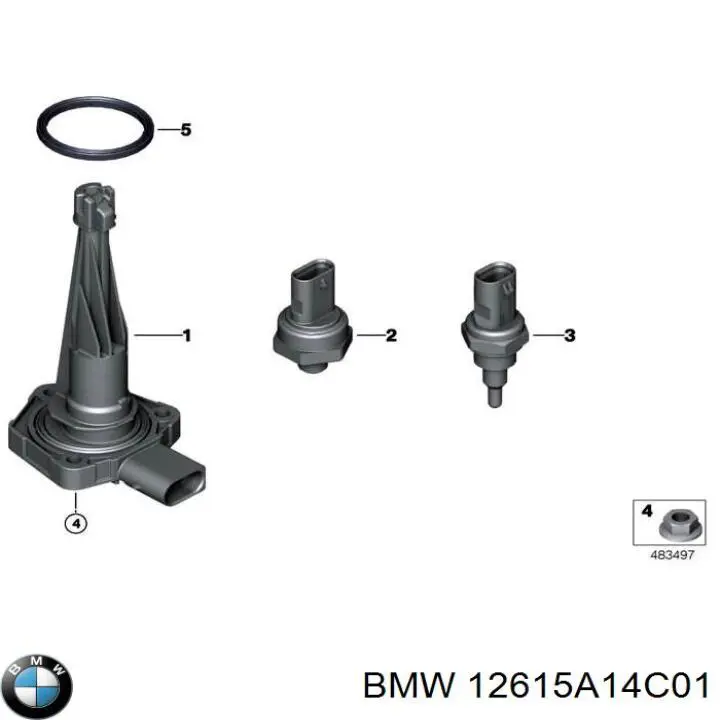 Датчик уровня масла двигателя BMW 12615A14C01 цена, от 87.42 USD