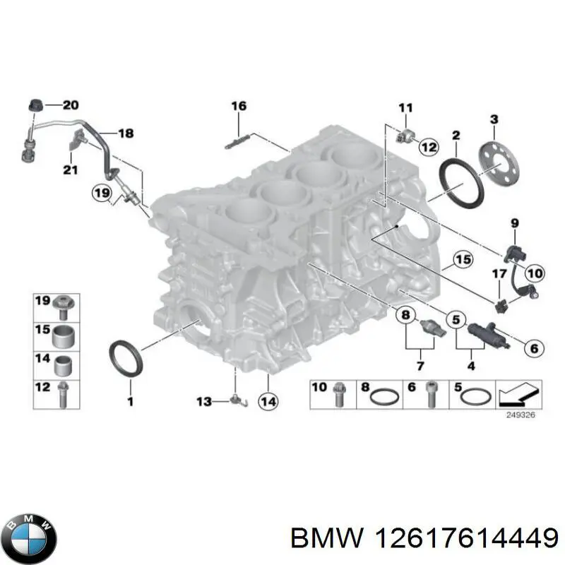 Прокладка масляного фильтра 12617614449 BMW