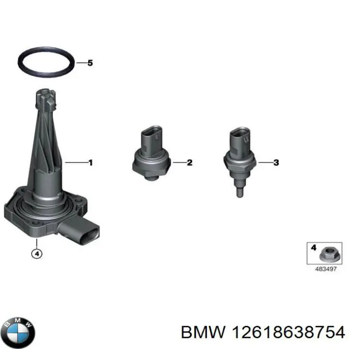 Датчик уровня масла двигателя BMW 12618638754
