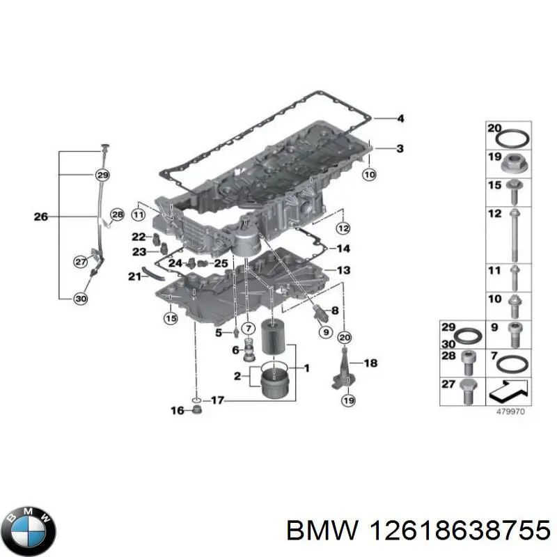 Датчик уровня масла двигателя BMW 12618638755