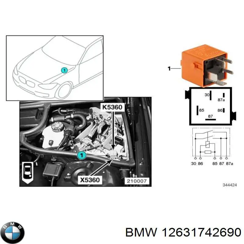 Реле электрическое многофункциональное BMW 1742690 цена, от 8.87 USD