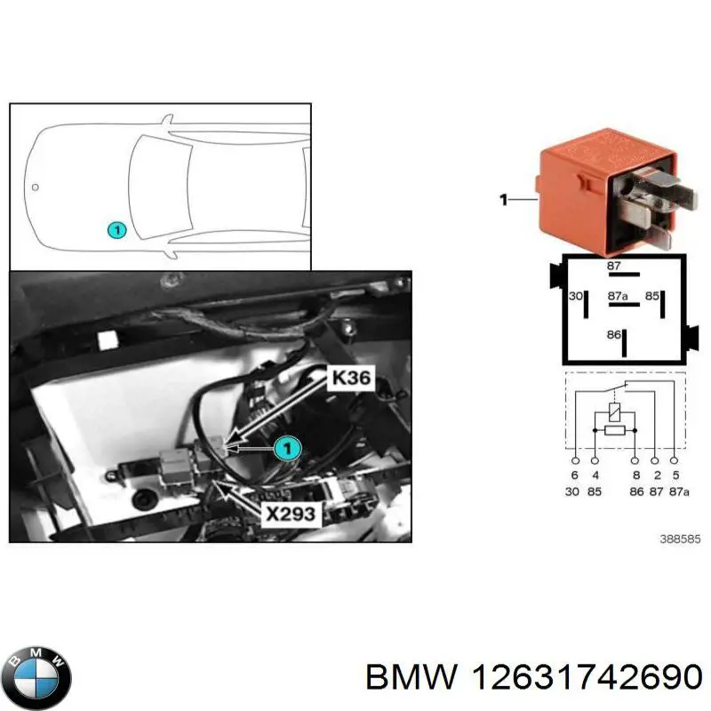 Купить 12631742690 BMW Реле многофункциональное