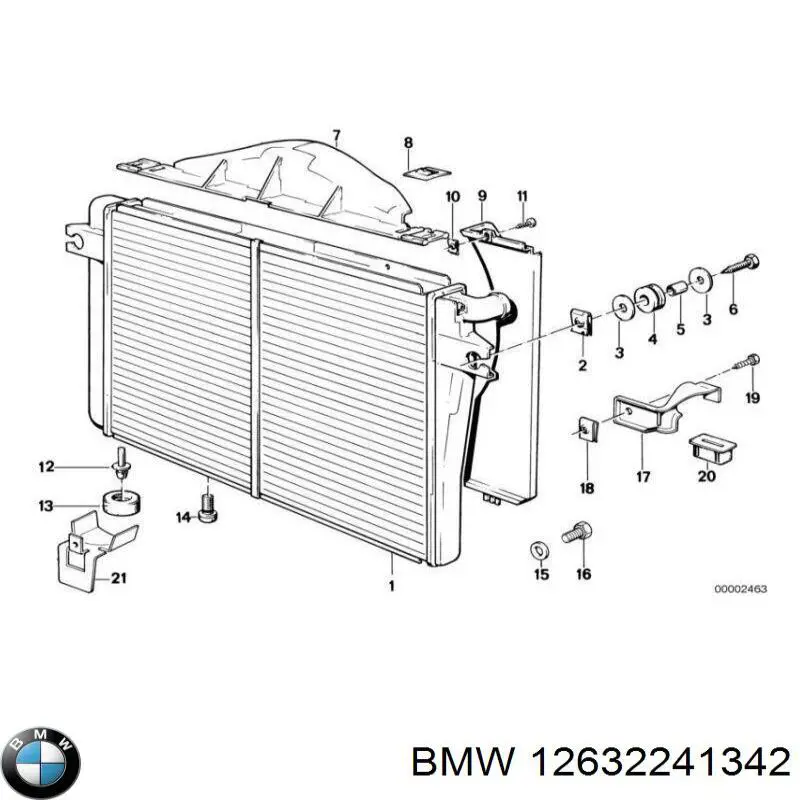 Купить 12632241342 BMW Датчик включения вентилятора радиатора 
