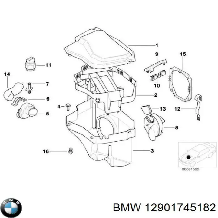 12901745182 BMW вентилятор отсека блока управления
