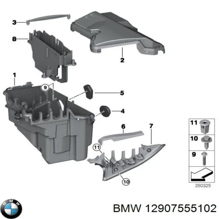 Крышка блока предохранителей BMW 12907555102 цена, от 7.05 USD