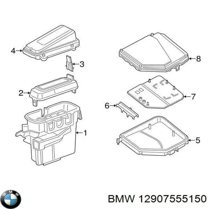 Крышка расширительного бачка 12907555150 BMW