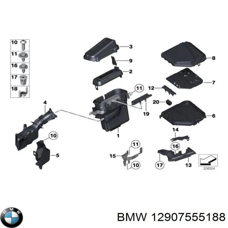 Крышка расширительного бачка 12907555188 BMW