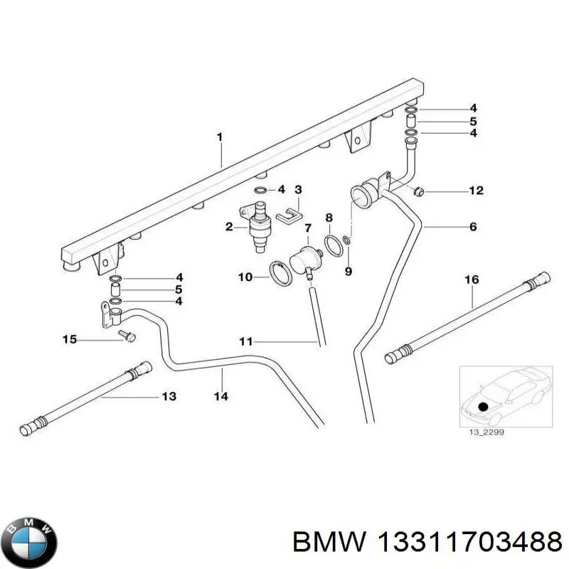 Купить 13311703488 BMW 
