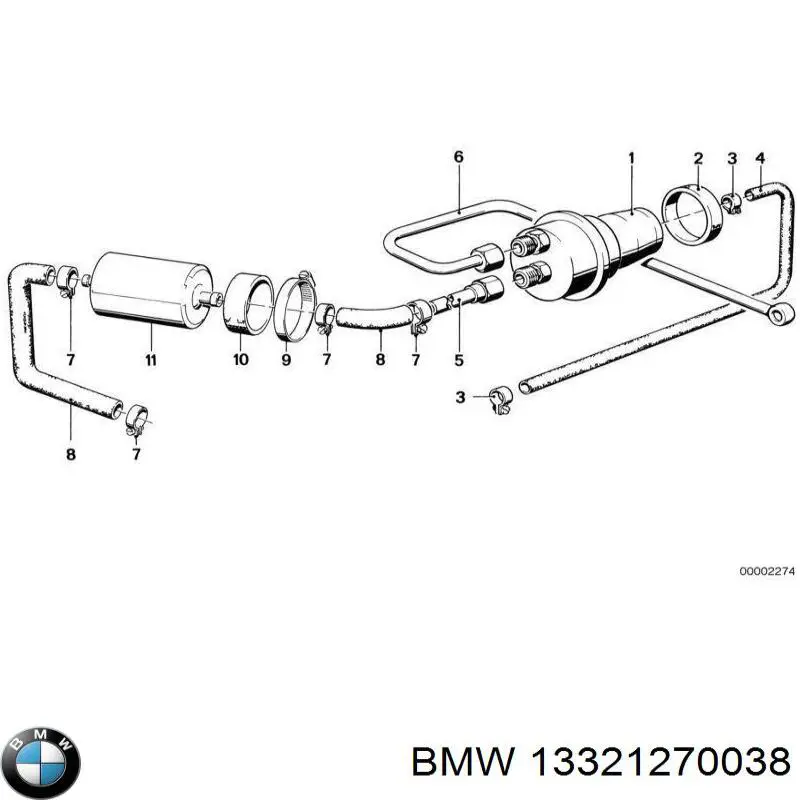 Топливный фильтр 13321270038 BMW