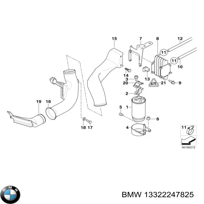 Гофра расходомера воздуха BMW 13322247825 цена, от 7.90 USD