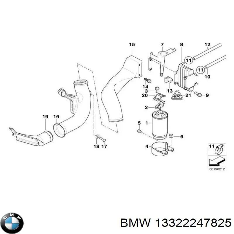 Патрубок расходомера воздуха 13322247825 BMW