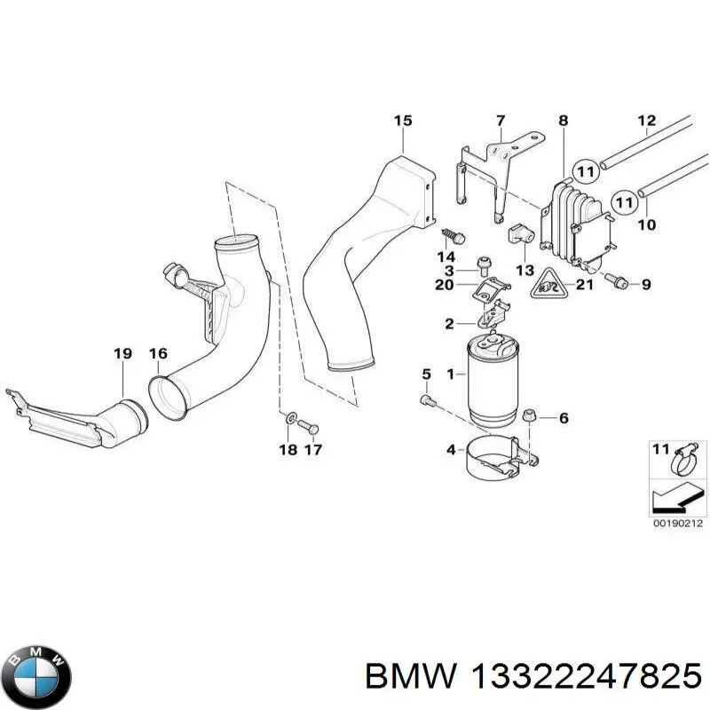 Купить 13322247825 BMW Патрубок расходомера воздуха