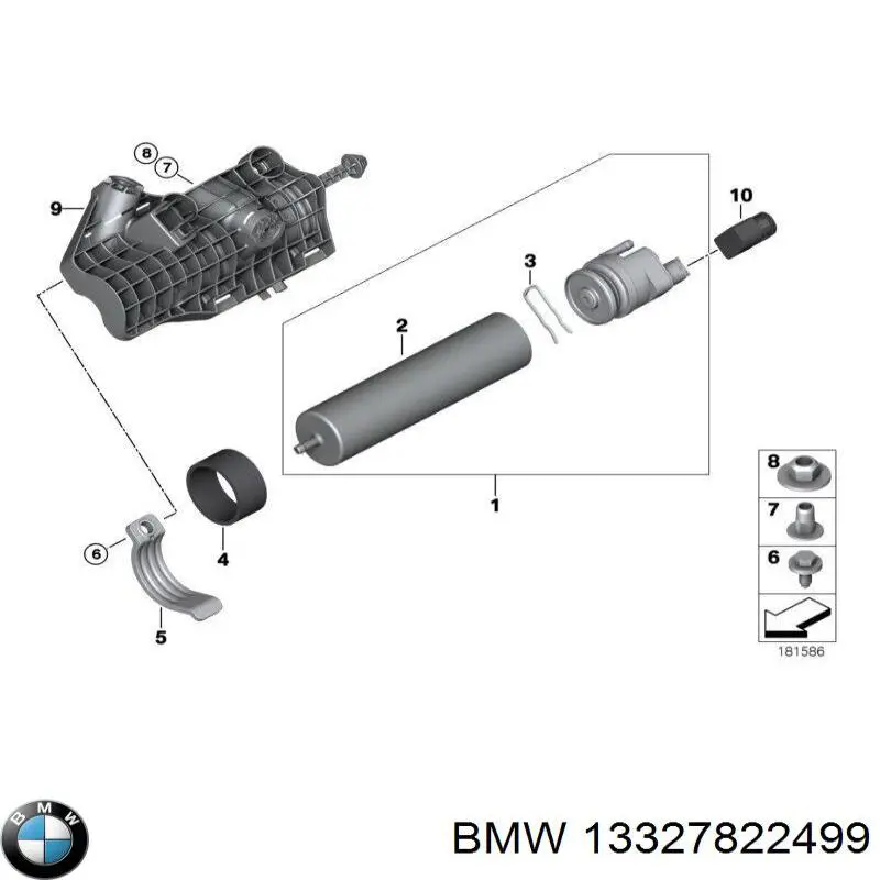 Купить 13327822499 BMW Фильтр-отстойник топлива грубой очистки