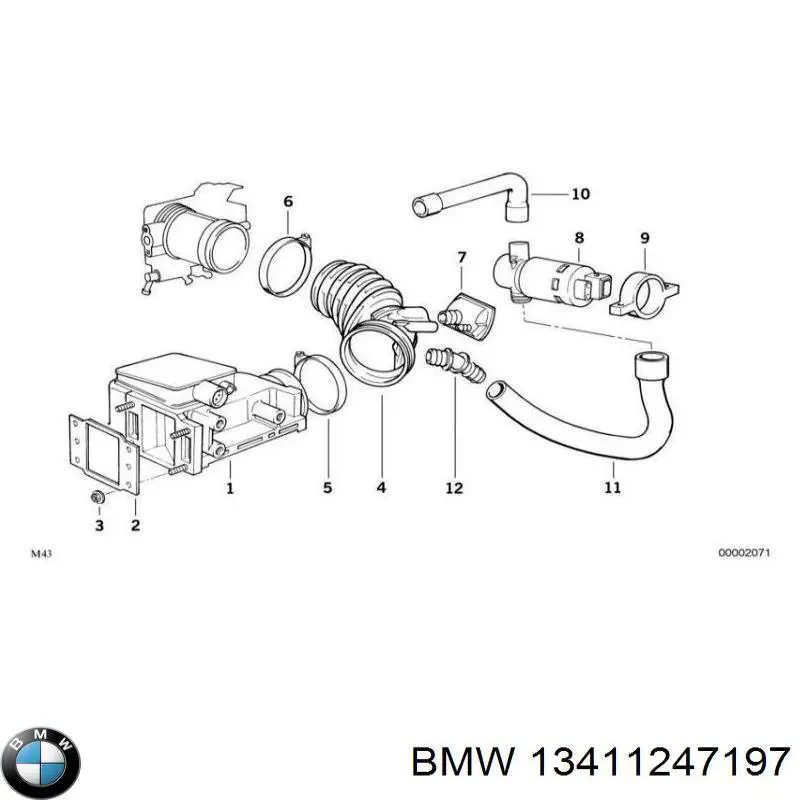 13411247197 BMW válvula (regulador de marcha a vácuo)