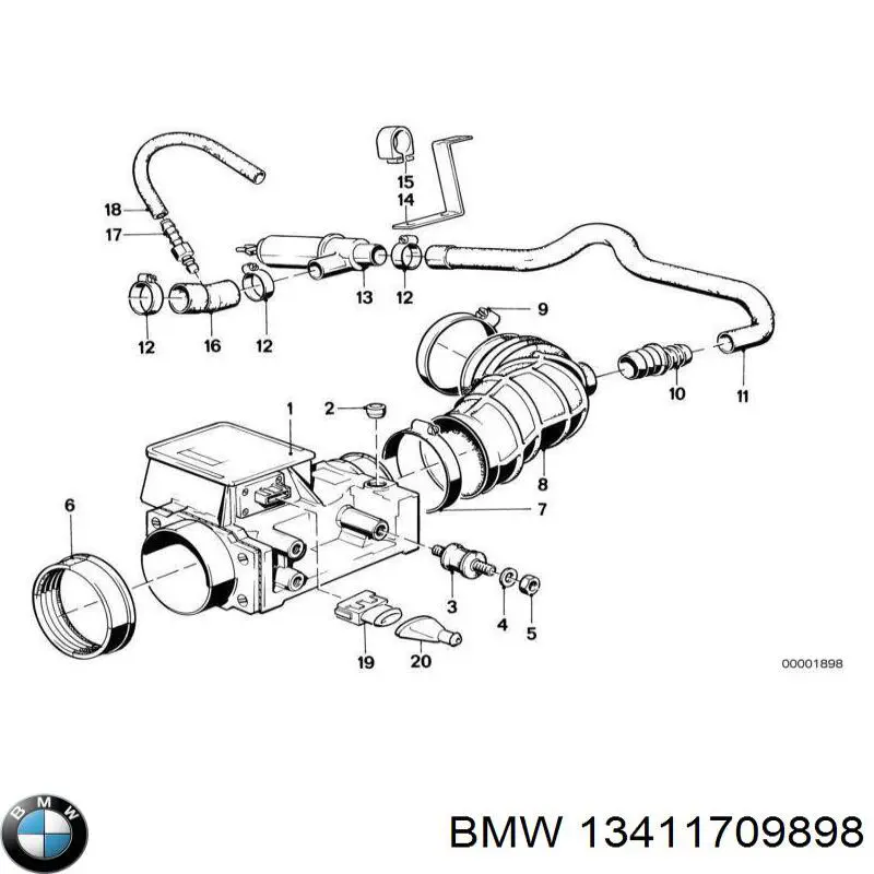 Клапан холостого хода BMW 13411709898 цена, от 22.57 USD