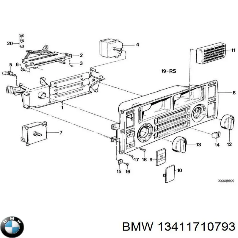 Помпа охлаждения BMW 13411710793 цена, от 22.50 USD