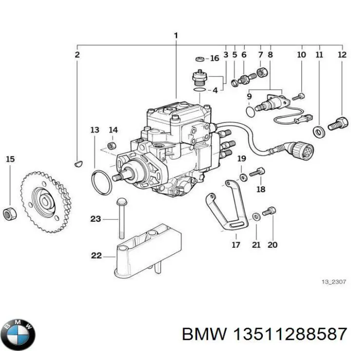 Шпонка коленвала BMW 13511288587 цена, от 11.02 USD