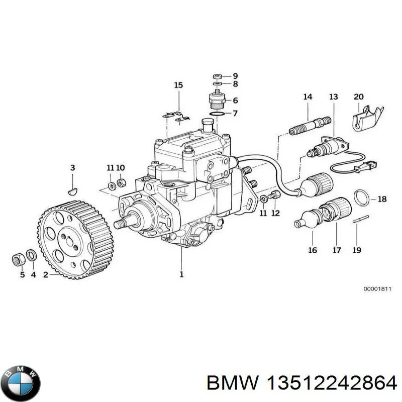 13519060606 BMW bomba de combustível de pressão alta