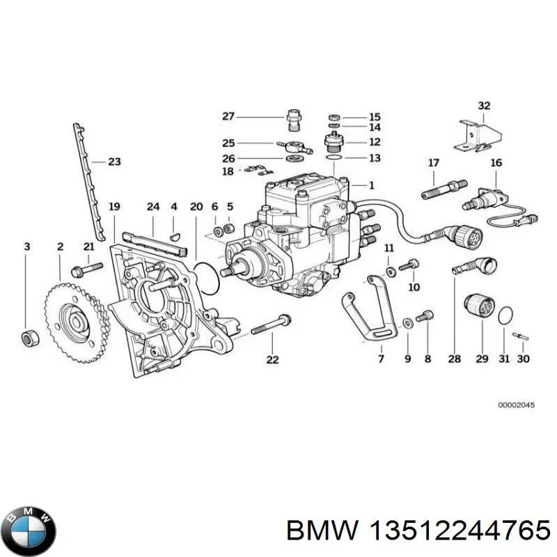 Прокладка крышки маслозаливной горловины 13512244765 BMW