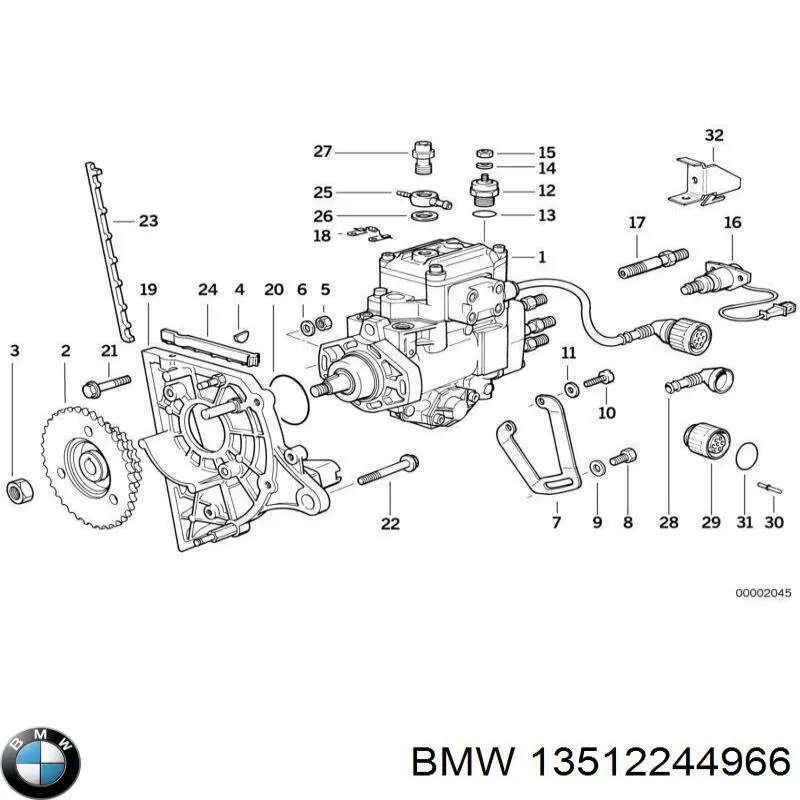  Bomba de combustível de pressão alta Opel Omega B sedan (25, 26, 27) (1994 - 2005) B