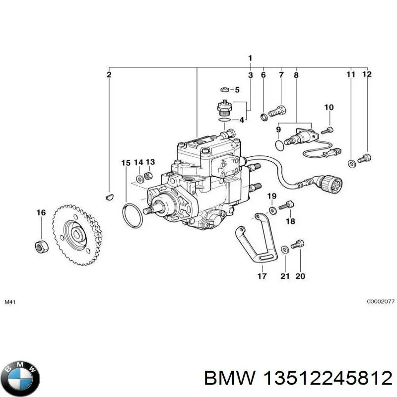 13512245812 BMW насос топливный высокого давления (тнвд)