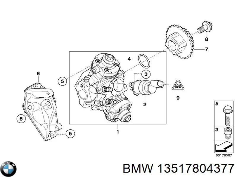 Прокладка крышки маслозаливной горловины BMW 13517804377