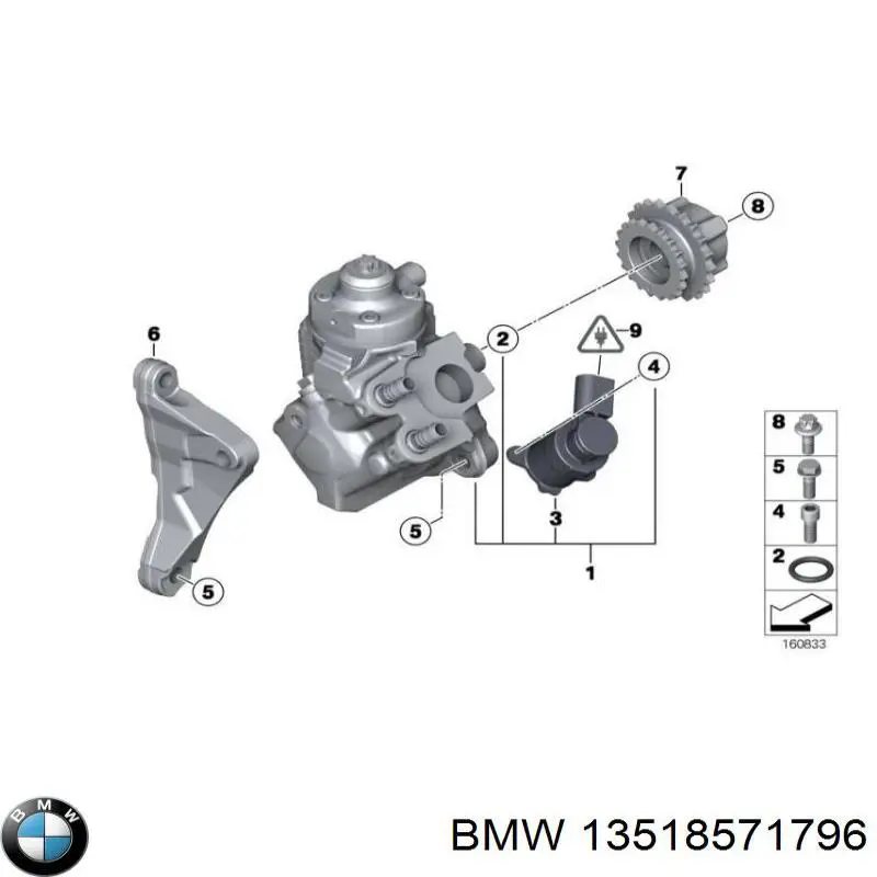 13518571796 BMW насос топливный высокого давления (тнвд)