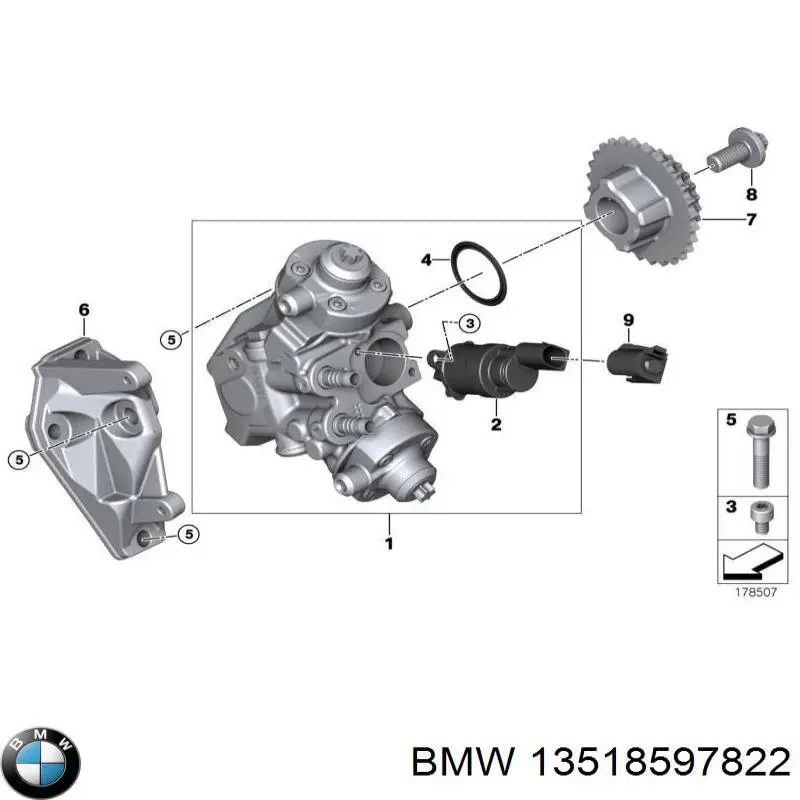 13517823469 BMW bomba de combustível de pressão alta