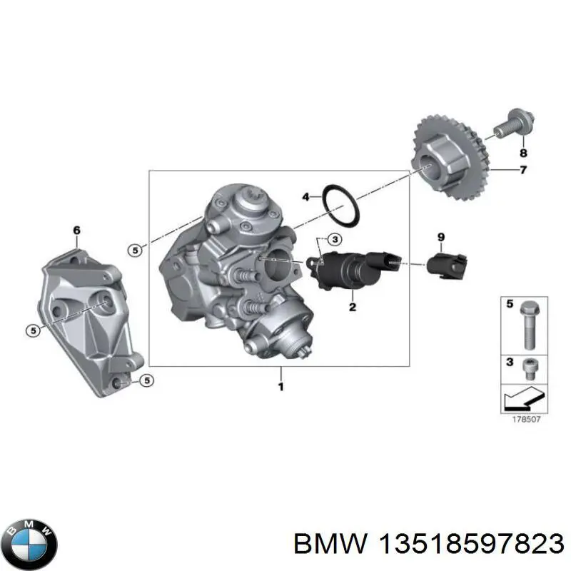 13518597823 BMW bomba de combustível de pressão alta