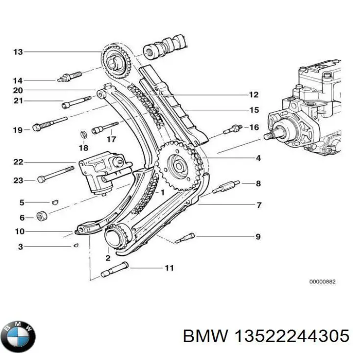 Шестерня-звездочка ТНВД на BMW 5 (E39) купить.