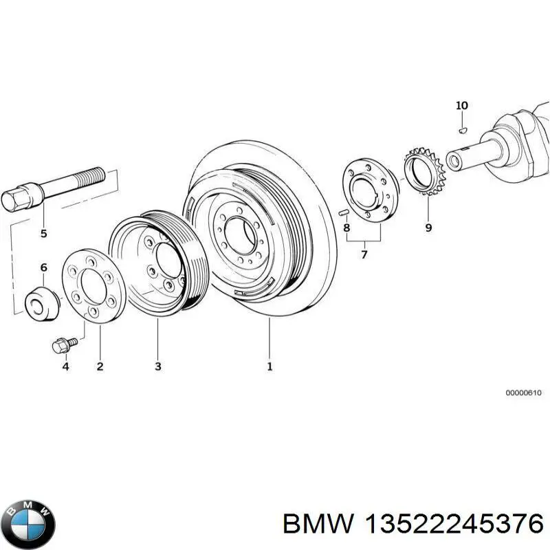 Цены на 13522245376 BMW шестерня-звездочка тнвд в Украине